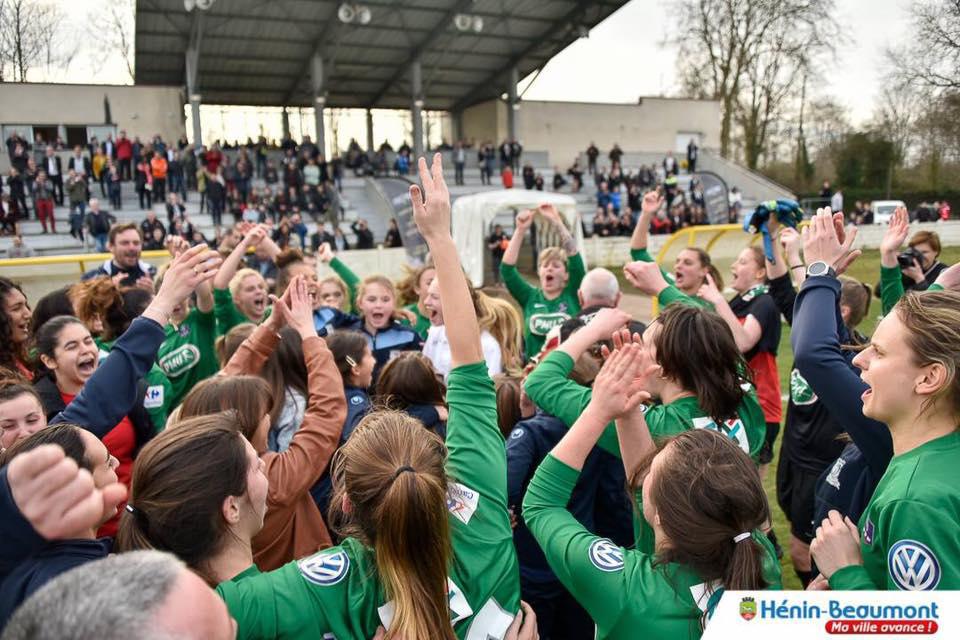 Hénin-Beaumont a fêté sa qualification face à Soyaux il y a un mois (photo Hénin-Beaumont)