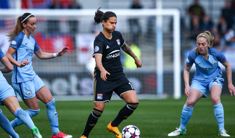 Marozsan a rapidement permis à l'OL de reprendre l'avantage (photo UEFA.com)