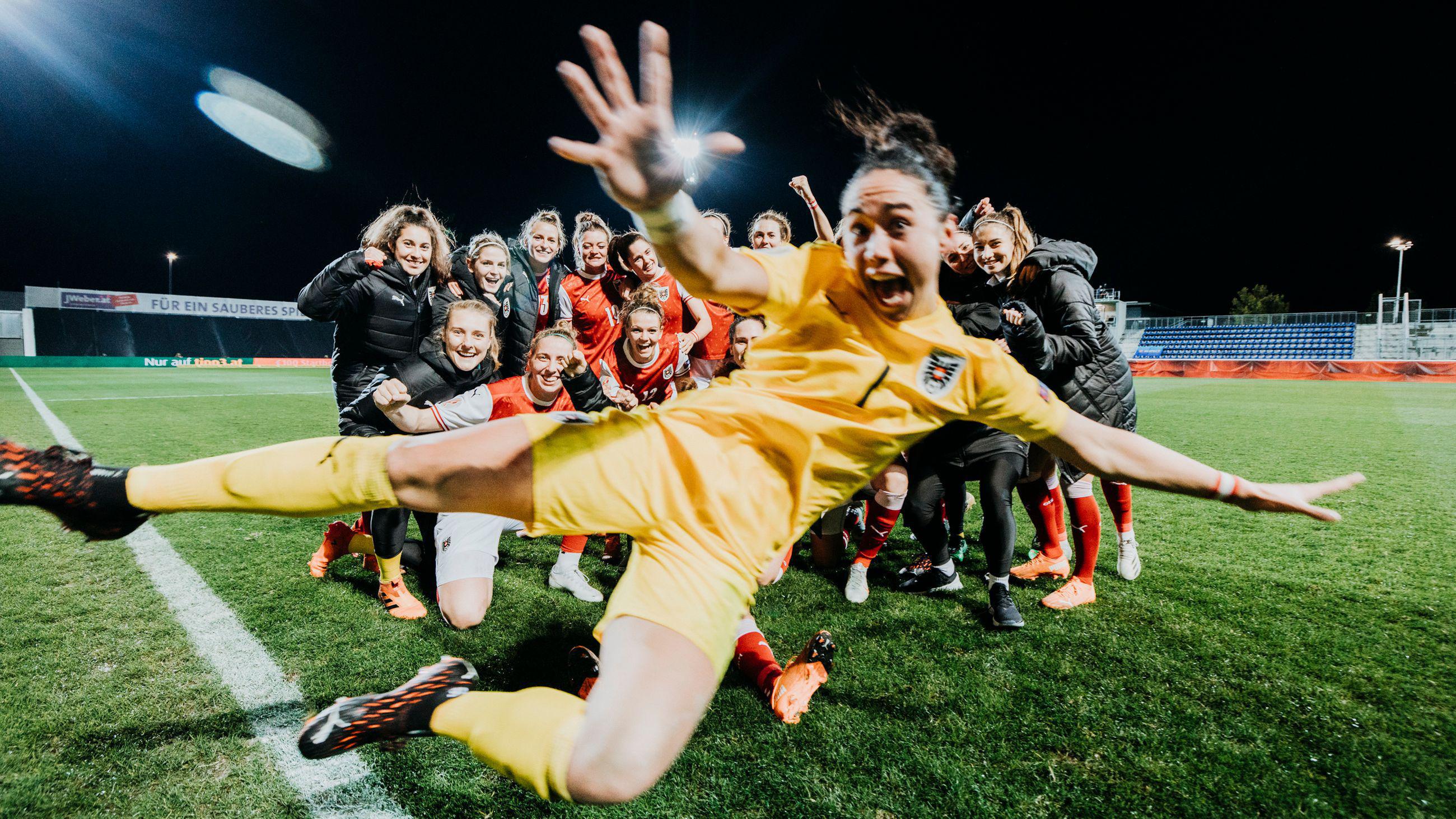 La gardienne autrichienne a animé l'après-match (photo OEFB.at)