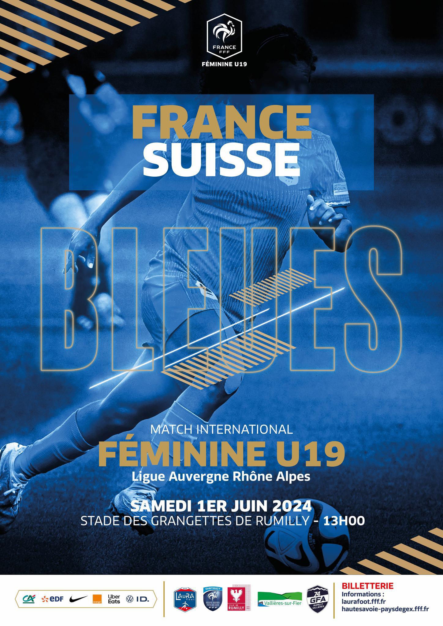 #U19F - Les Bleuettes accrochées par la SUISSE