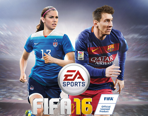 Alex Morgan aux côtés de Messi sur la couverture américaine (crédit DR)
