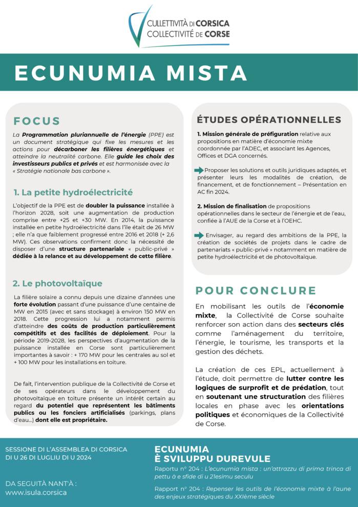 Rapport : Repenser les outils de l'économie mixte 