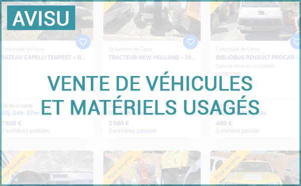 Vente aux enchères 2025 de véhicules, engins et matériels usagés