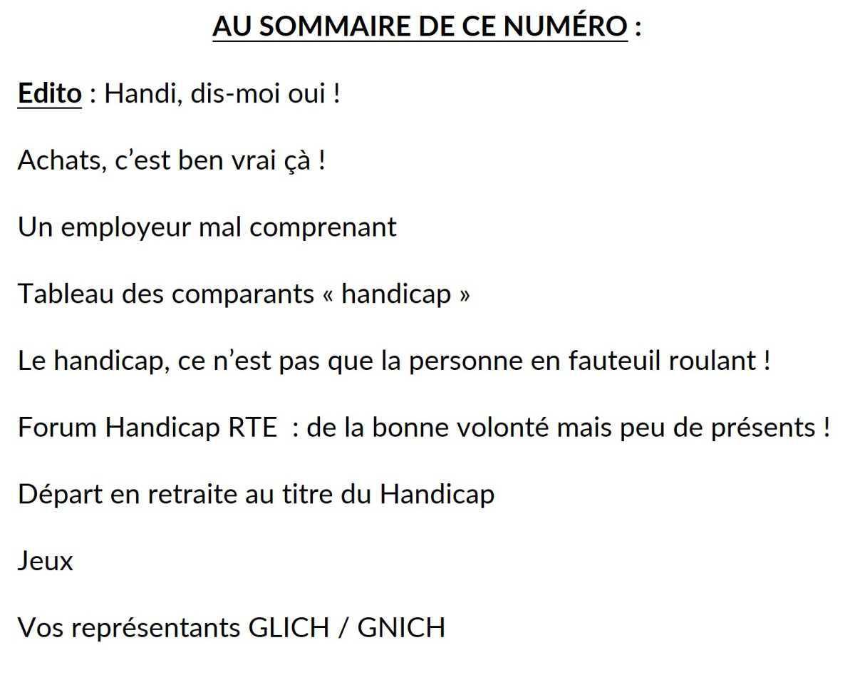 L'humeur, numéro spécial handicap