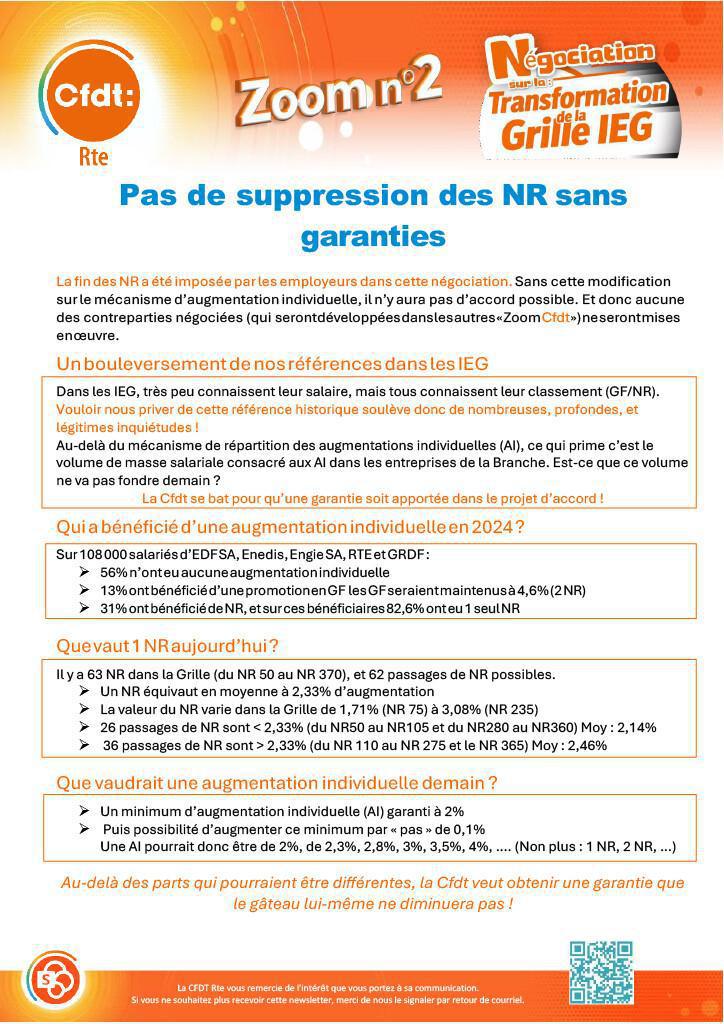 Négo transformation grille : Fiche N°2 (pas de suppression des NR sans garanties)