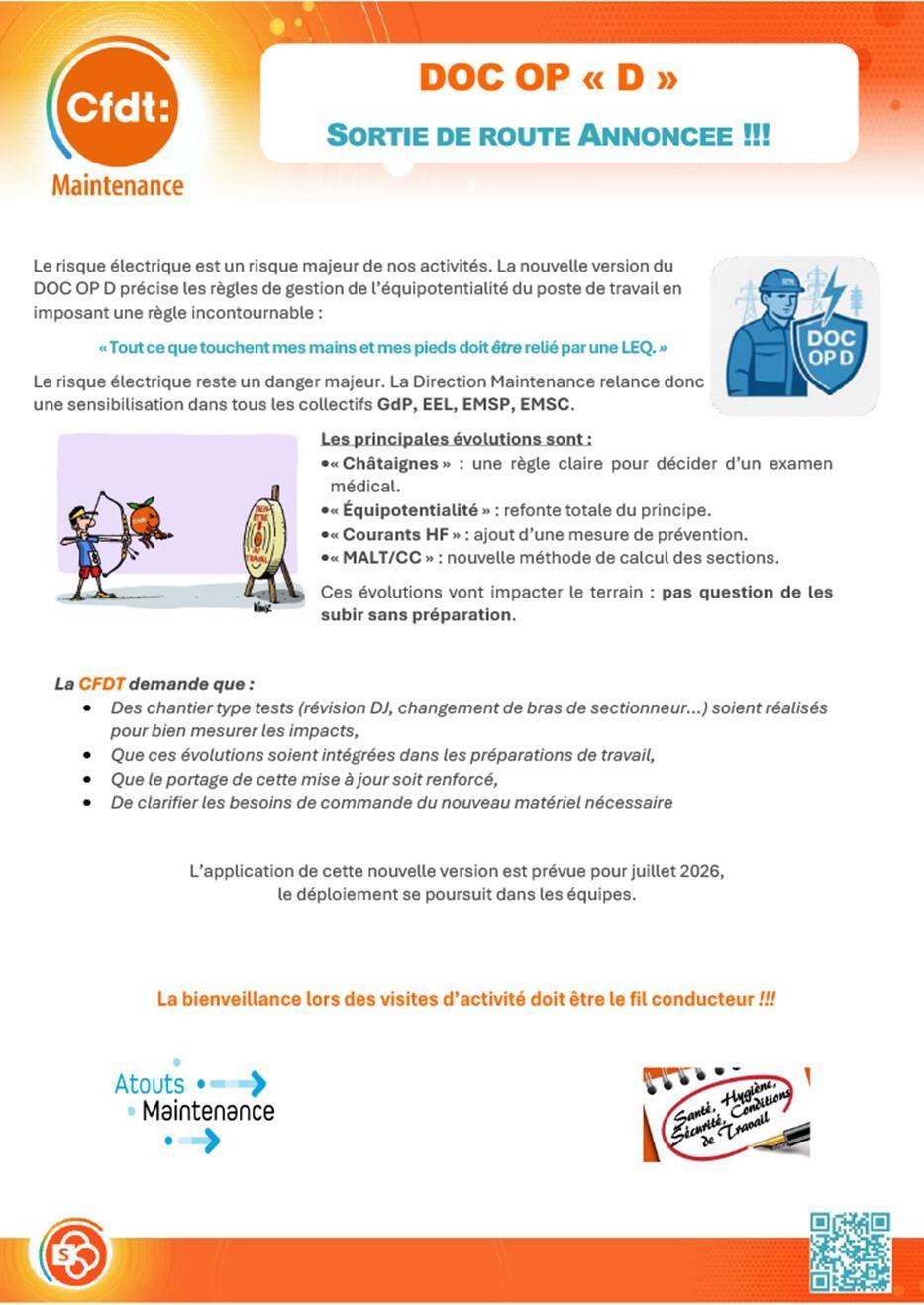 DOC OPD “D": SORTIE DE ROUTE ANNONCÉE !!!
