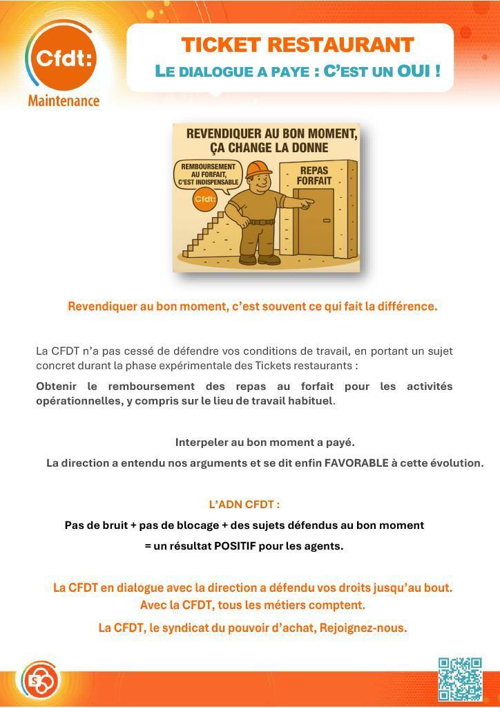 Ticket Restaurant le dialogue a payé c'est un oui
