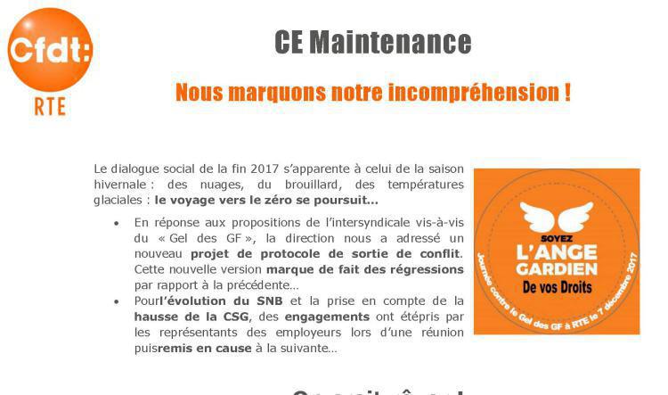 CE Maintenance  de décembre