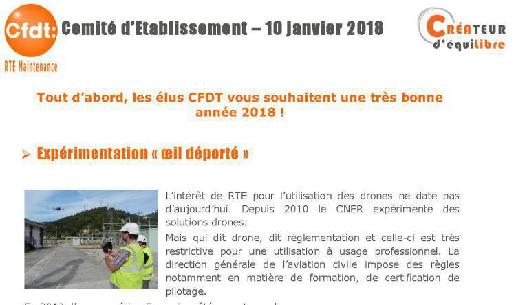 CE Maintenance du 10 janvier 2018