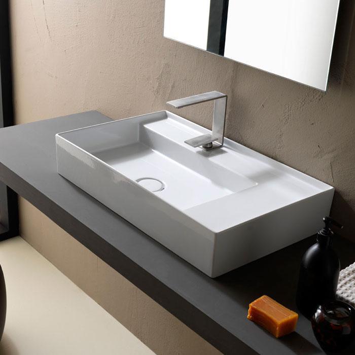 LAVABO HIDE 65X40 h12 cm- Ceramica Alice