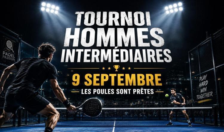 🎾 Tournoi hommes intermédiaires – 9 septembre : les poules sont dispo !