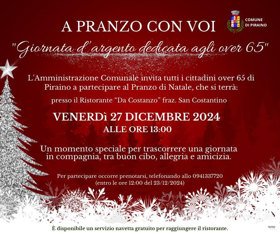 Pranzo di Natale 2024 (inizio ore 13.00)