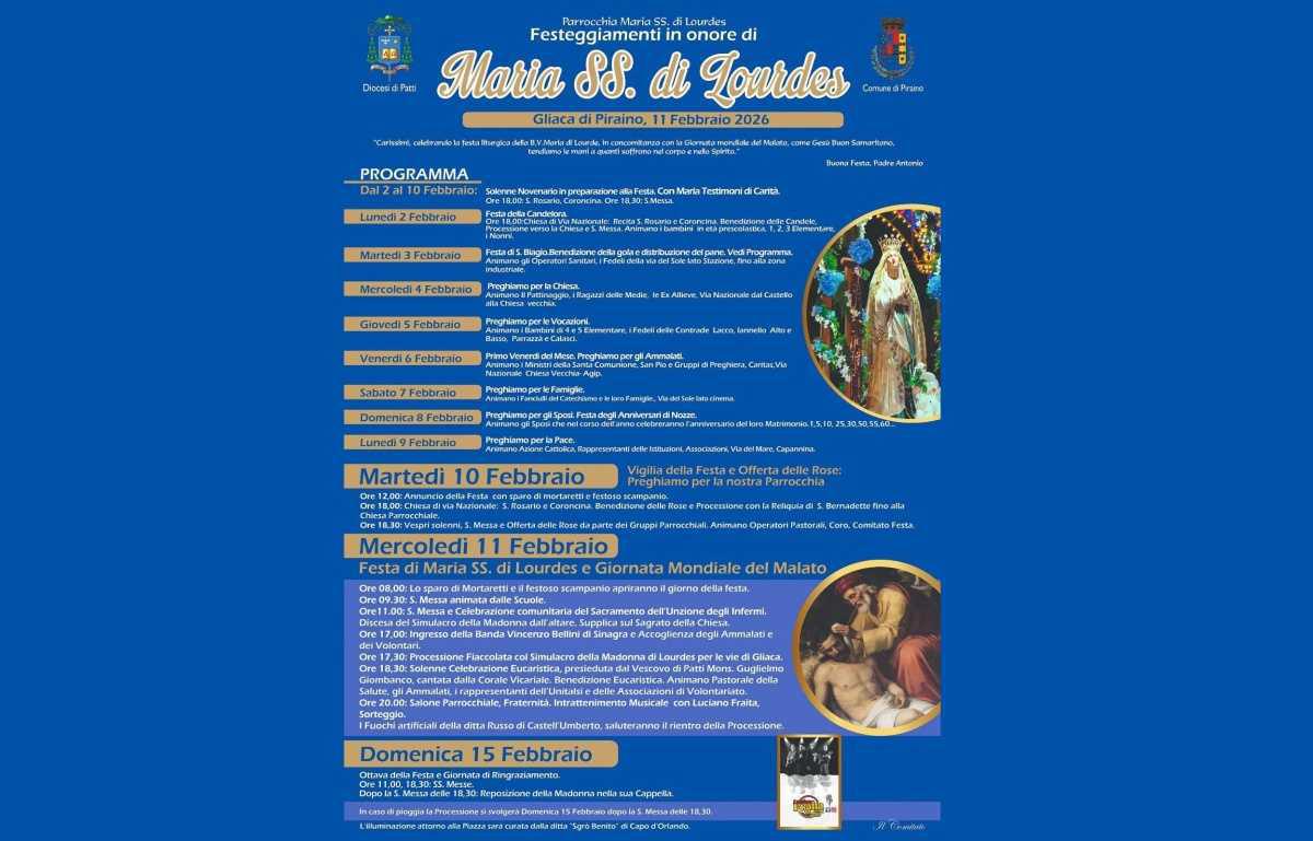 Festa di Maria SS. di Lourdes e Giornata Mondiale del Malato 