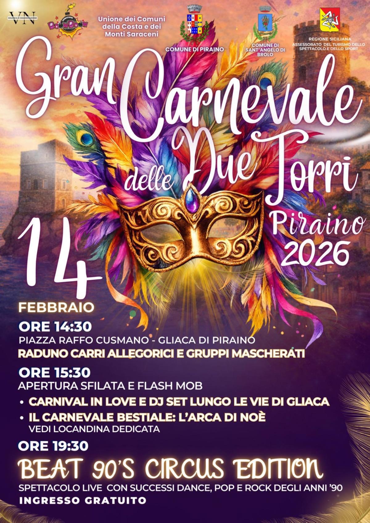 Gran Carnevale Delle Due Torri (Inizio ore 14:30)