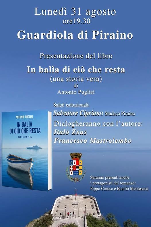 Presentazione Libro di A. Puglisi "In Balia Di Ciò Che Resta" (inizio ore 19:30)