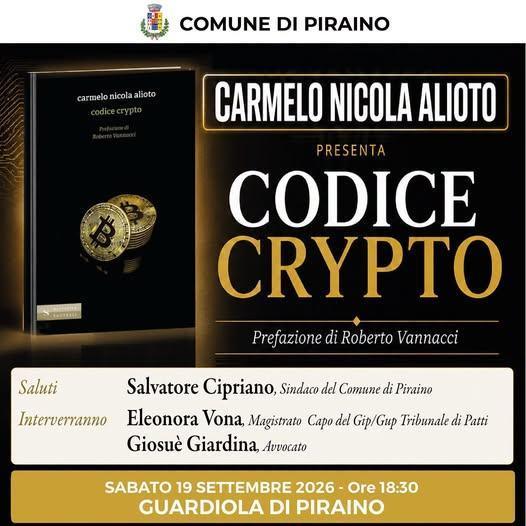 Presentazione del libro “Codice Crypto” di Carmelo Nicola Alioto (Inizio Ore 18.30)
