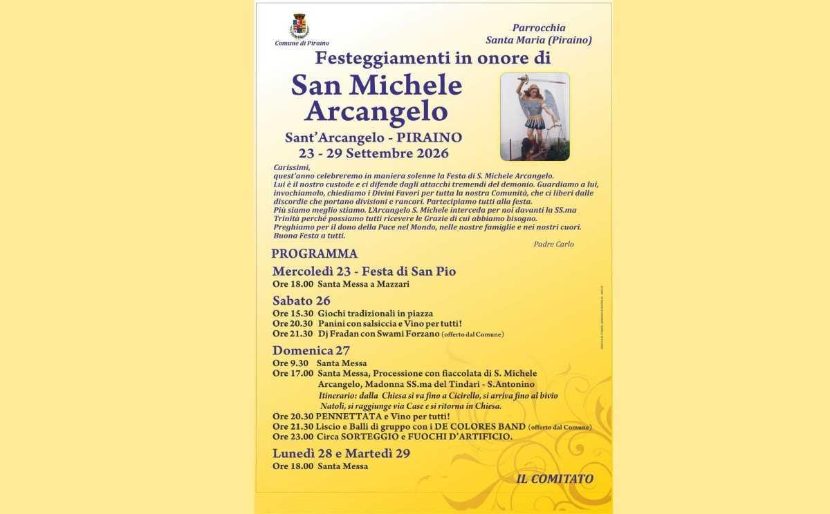 Festeggiamenti in Onore di San Michele Arcangelo 
