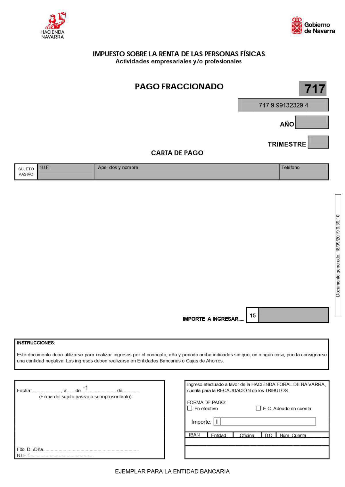 MODELO 130 EN NAVARRA. PAGO A CUENTA DEL IRPF. MODELO 130 EN NAVARRA. PAGO A CUENTA DEL IRPF.
