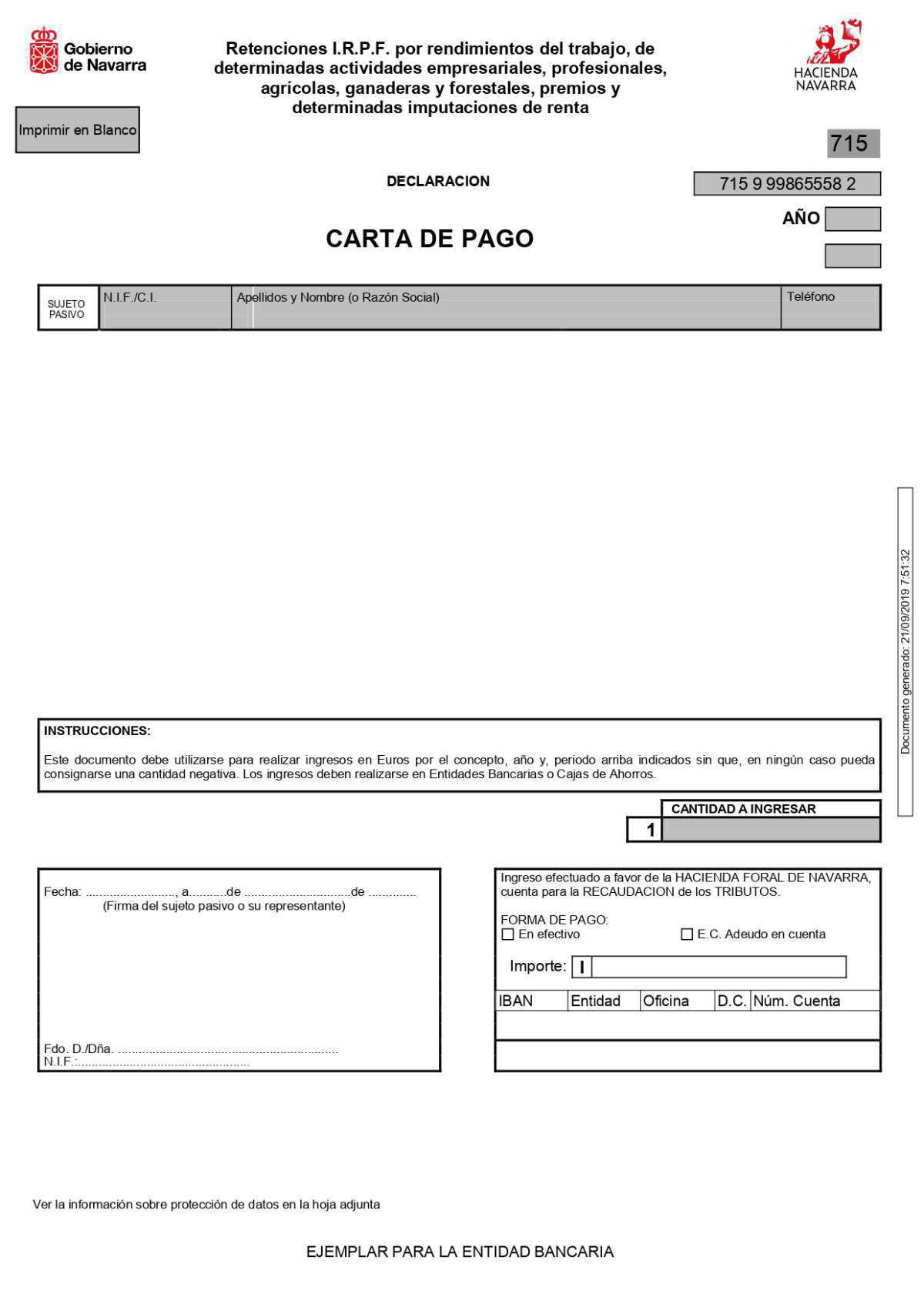 MODELO 715 RETENCIONES NAVARRA MODELO 715 RETENCIONES NAVARRA