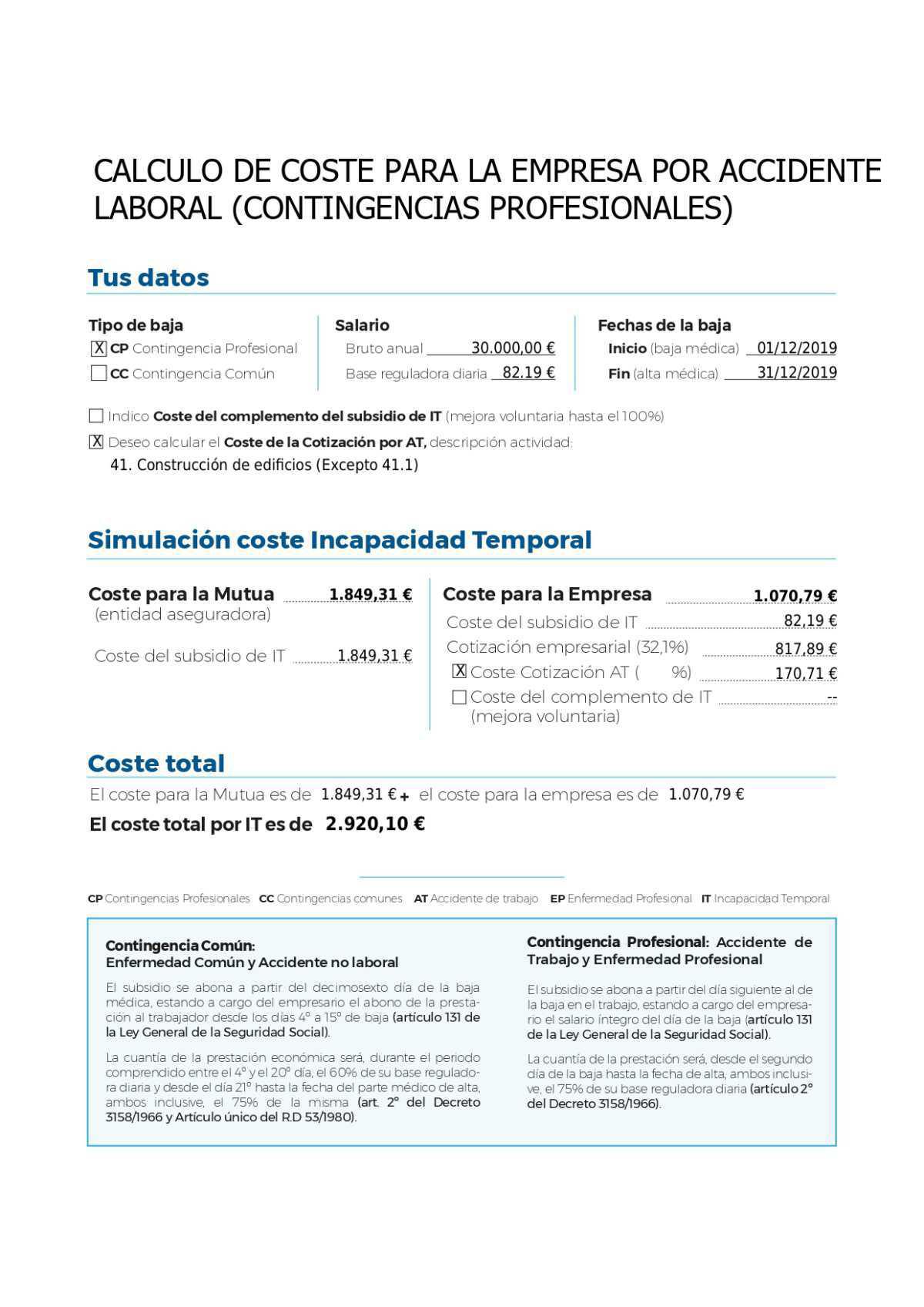 Bajas por enfermedad y accidente - Coste para la empresa y trabajador. Bajas por enfermedad y accidente - Coste para la empresa y trabajador.
