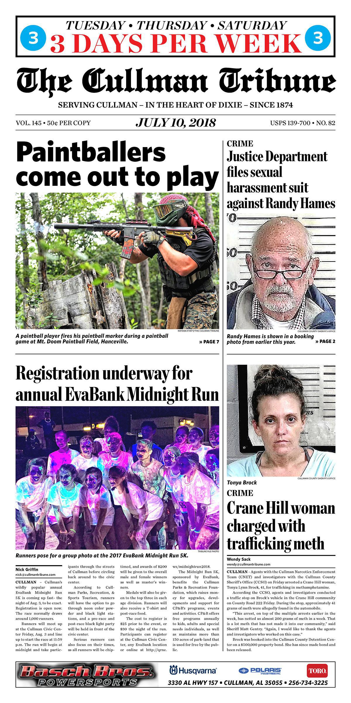Good Morning Cullman! The 07-10-2018 edition of the Cullman Tribune is now ready to view