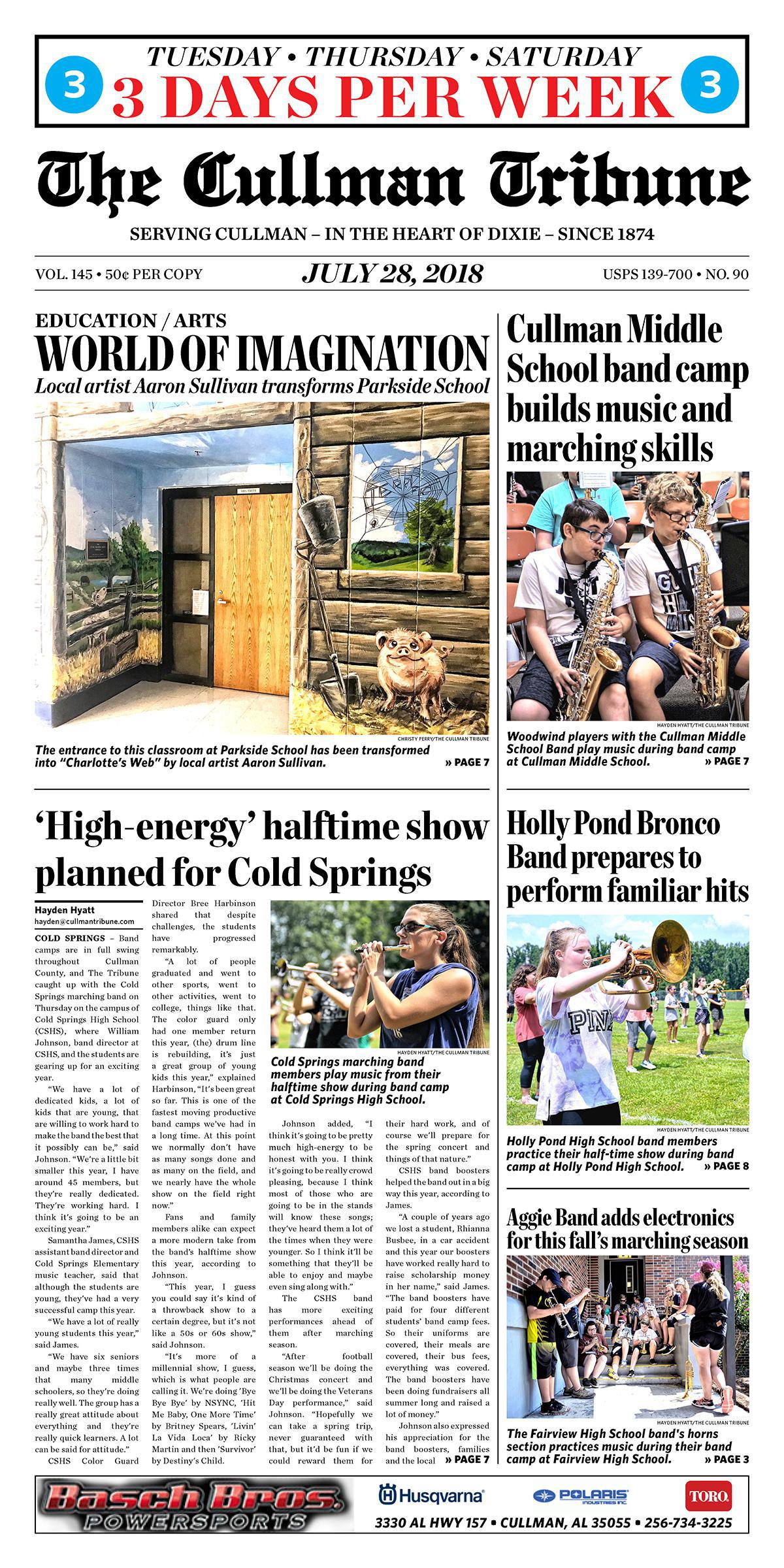 Good Morning Cullman! The 07-28-2018 edition of the Cullman Tribune is now ready to view