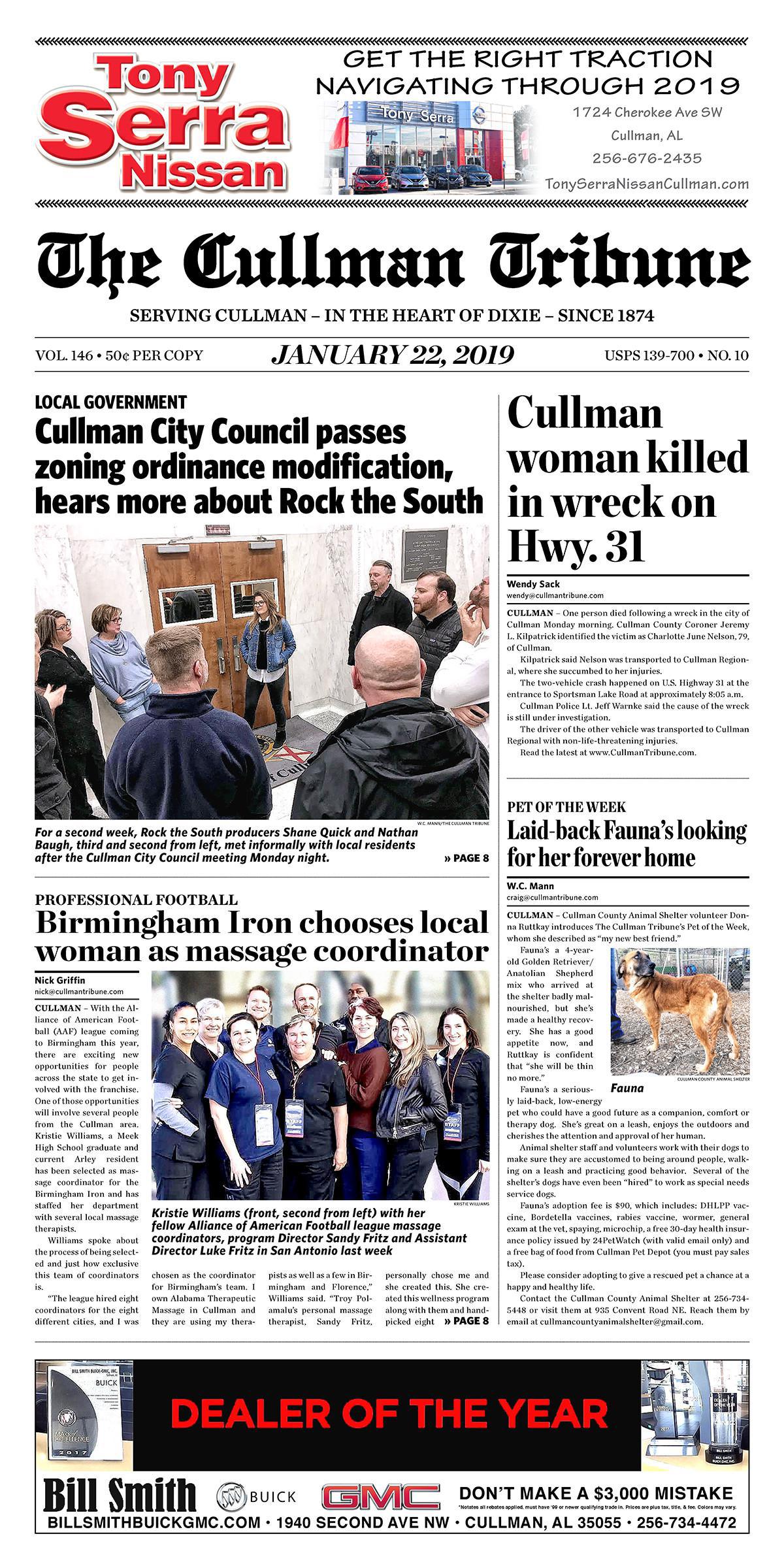 Good Morning Cullman! The 01-22-2019 edition of the Cullman Tribune is now ready to view