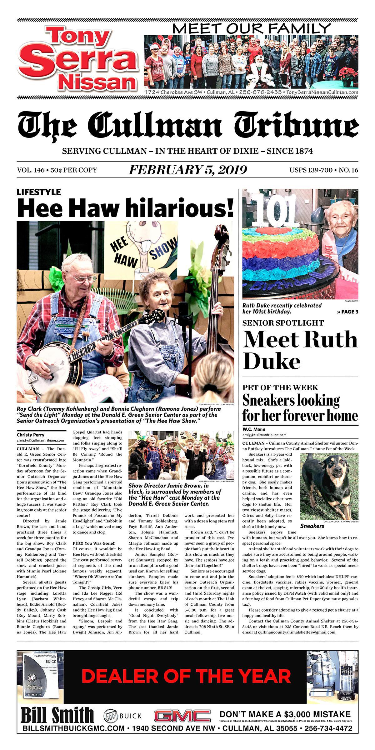 Good Morning Cullman! The 02-05-2019 edition of the Cullman Tribune is now ready to view
