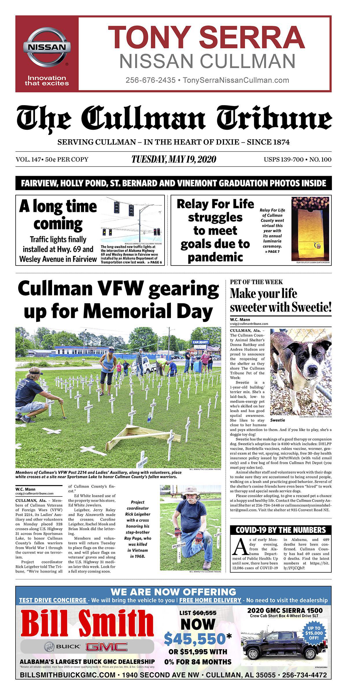 Good Morning Cullman! The 05-19-2020 edition of the Cullman Tribune is now ready to view