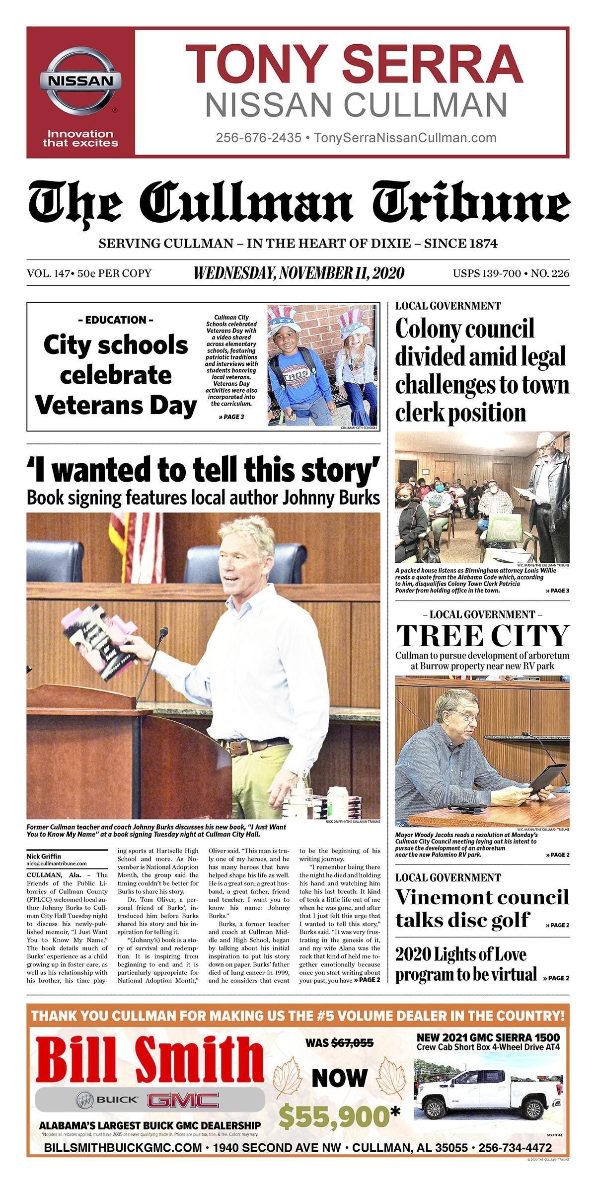 Good Morning Cullman! The 11-11-2020 edition of the Cullman Tribune is now ready to view