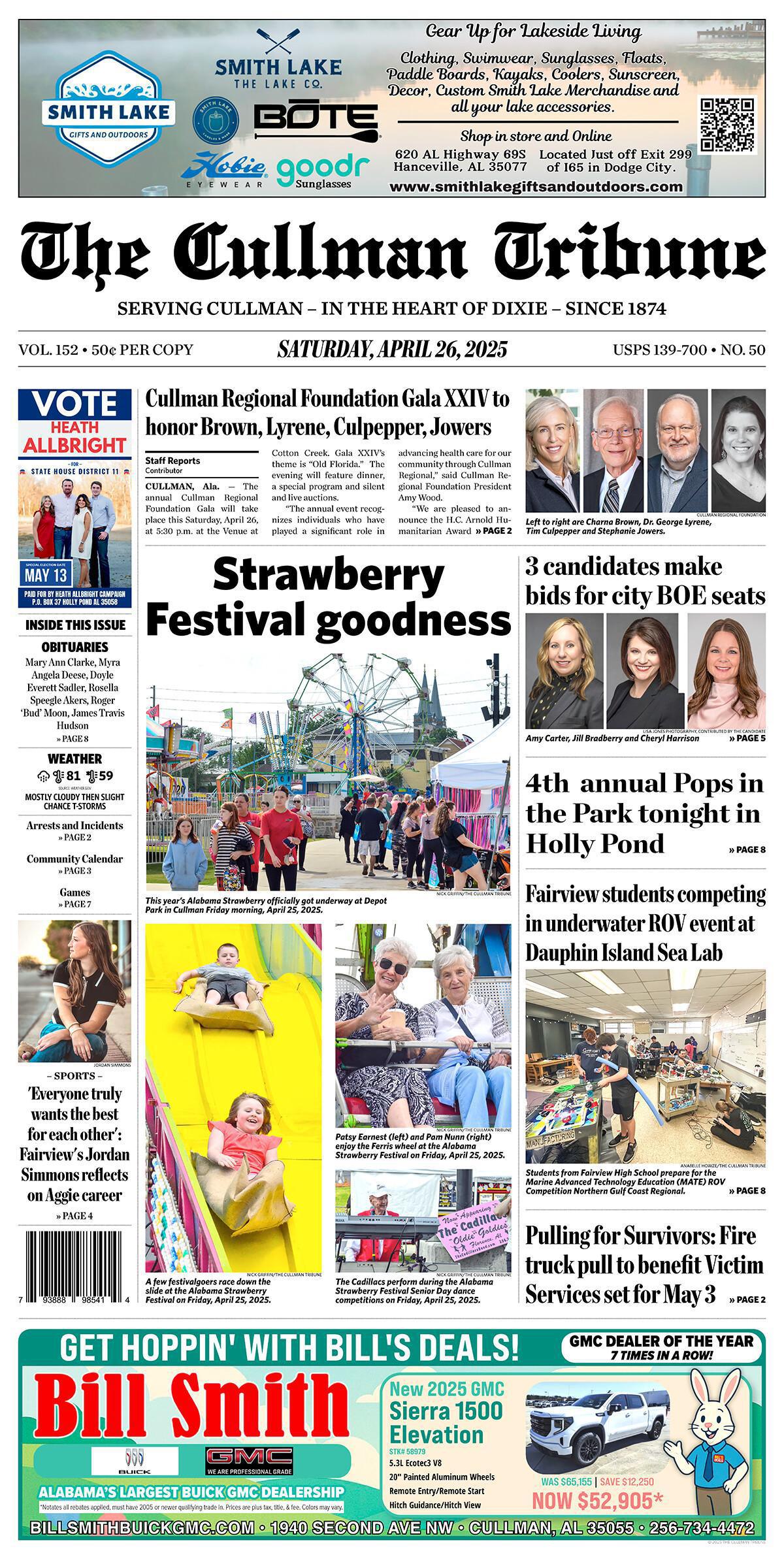 Good Morning Cullman! The 04-26-2025 edition of the Cullman Tribune is now ready to view.
