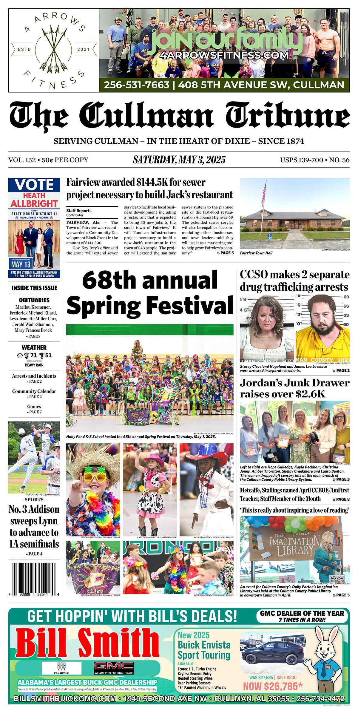 Good Morning Cullman! The 05-03-2025 edition of the Cullman Tribune is now ready to view.