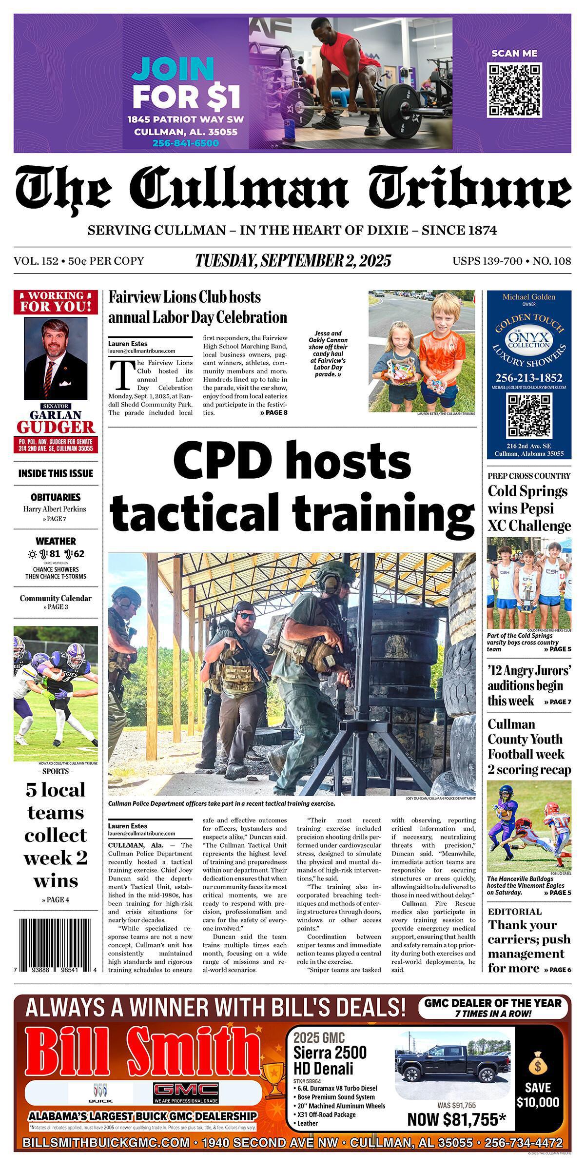 Good Morning Cullman! The 09-02-2025 edition of the Cullman Tribune is now ready to view.