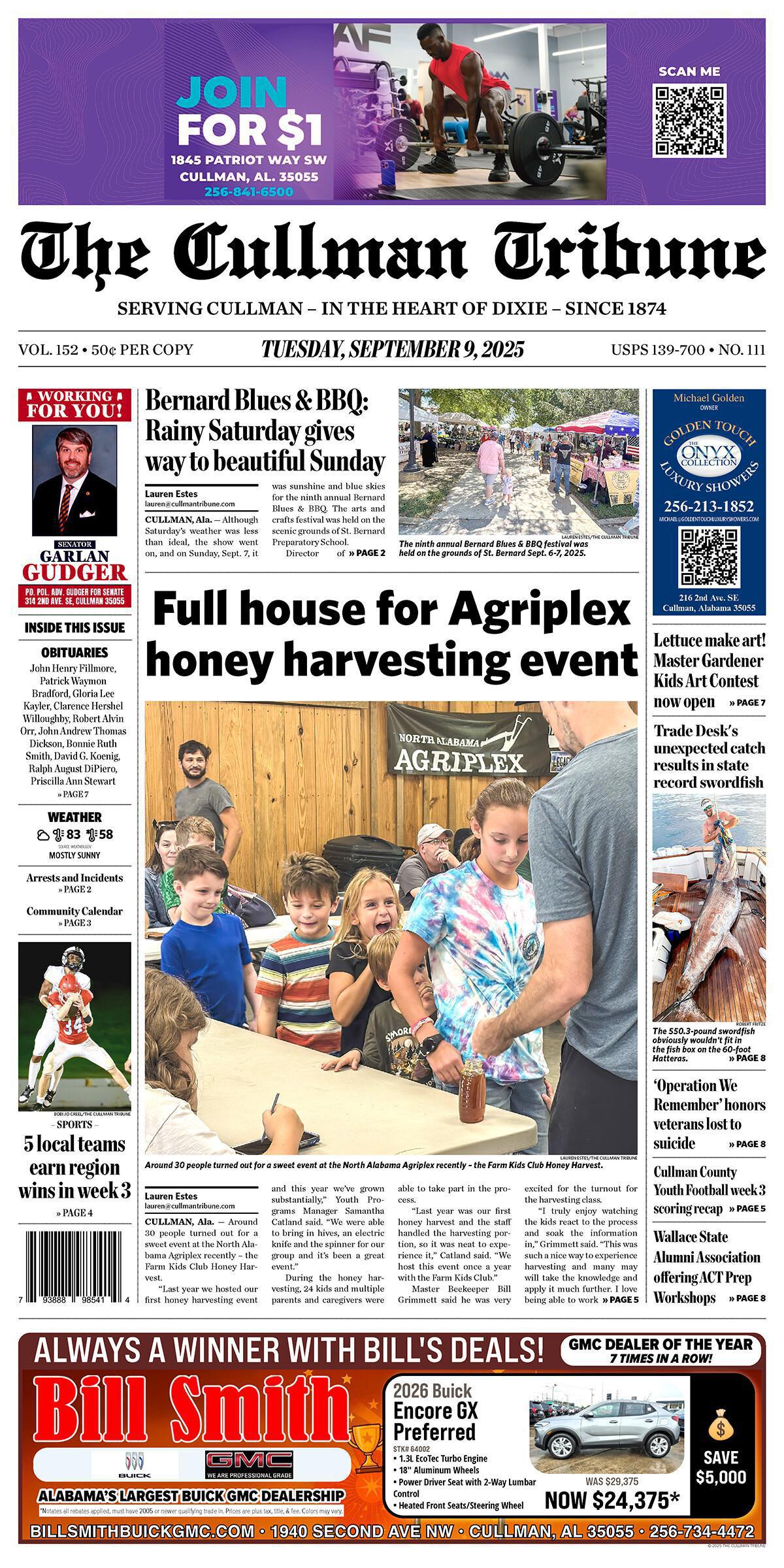 Good Morning Cullman! The 09-09-2025 edition of the Cullman Tribune is now ready to view.