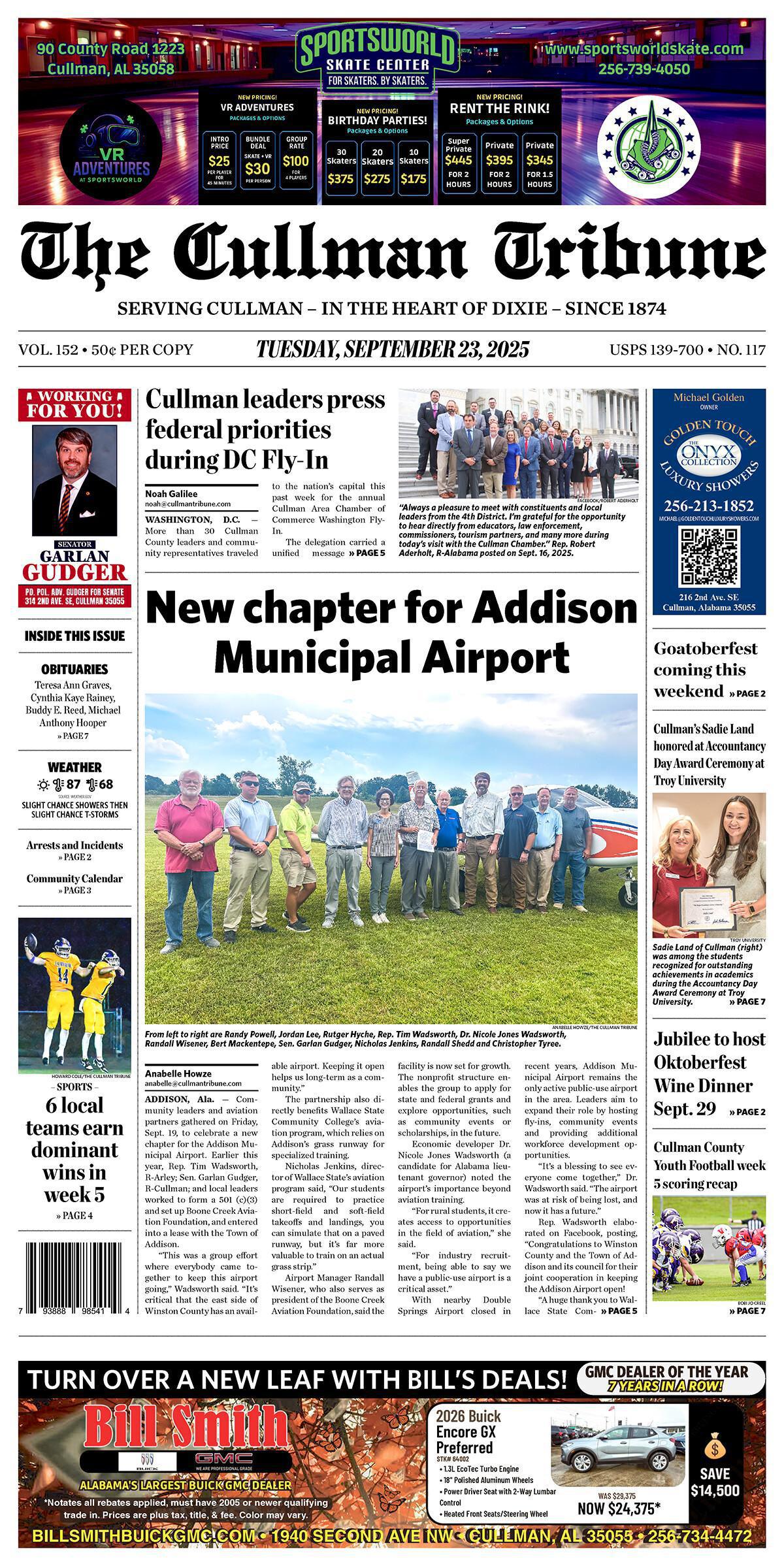 Good Morning Cullman! The 09-23-2025 edition of the Cullman Tribune is now ready to view.
