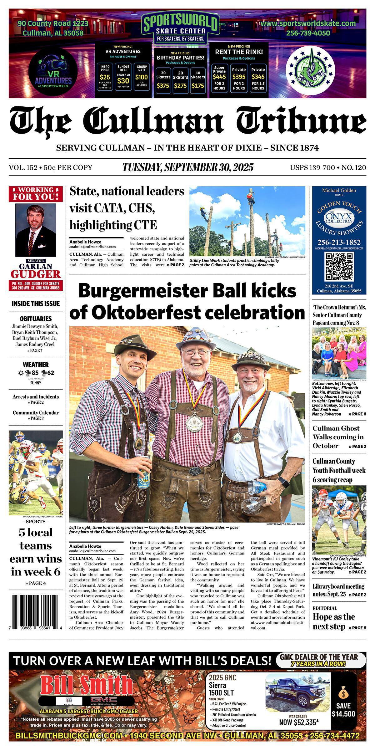 Good Morning Cullman! The 09-30-2025 edition of the Cullman Tribune is now ready to view.