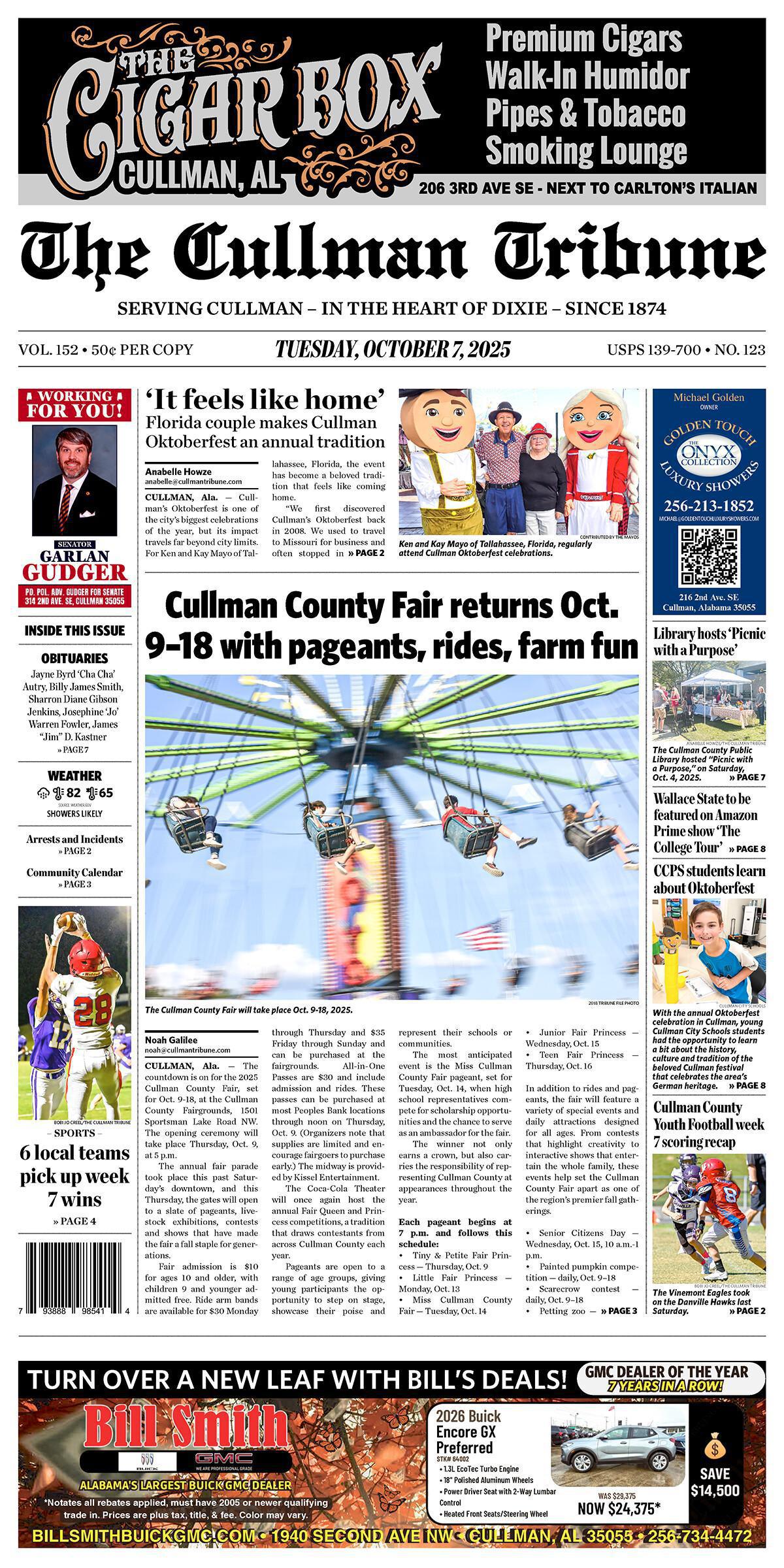Good Morning Cullman! The 10-07-2025 edition of the Cullman Tribune is now ready to view.