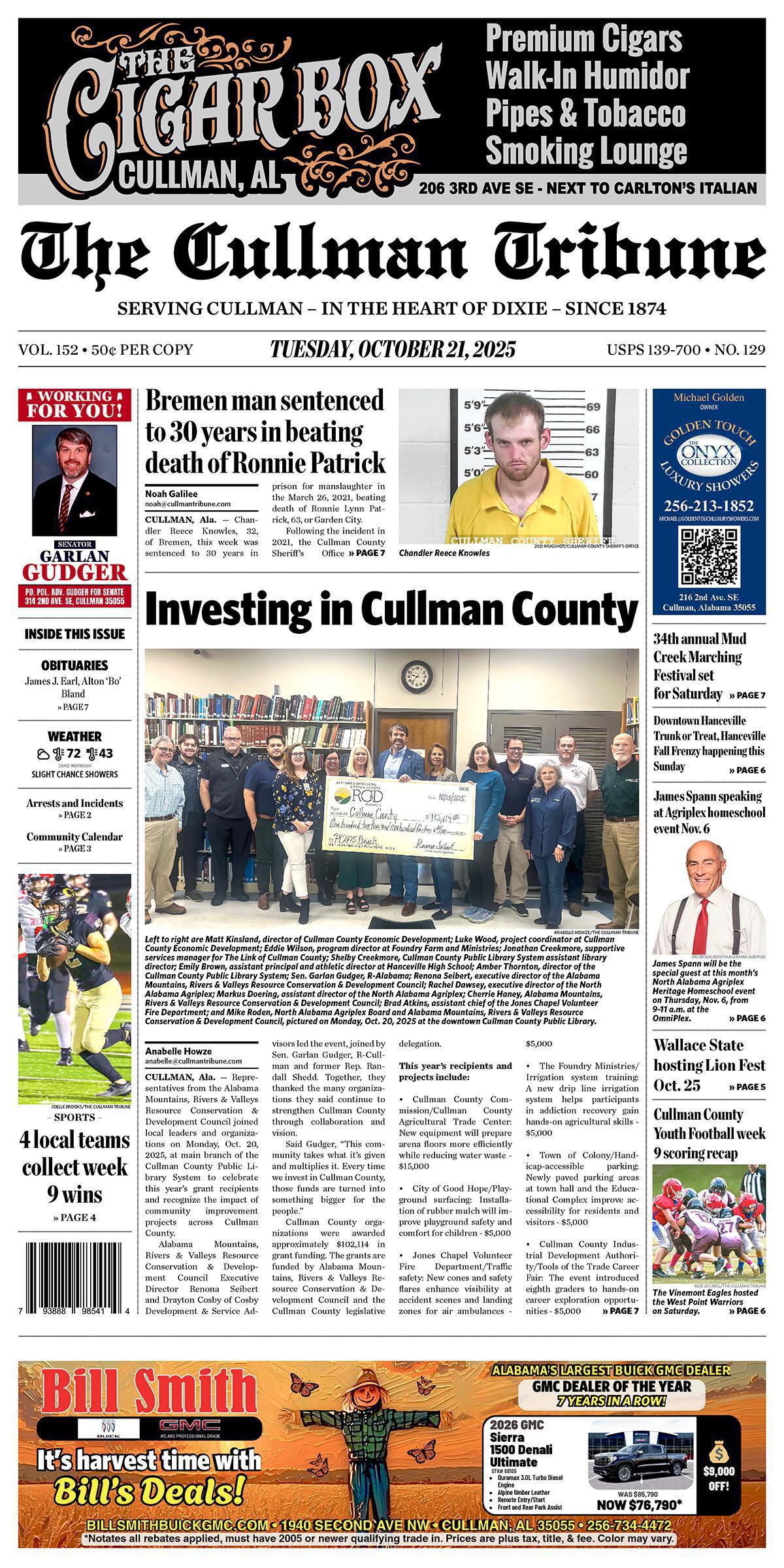 Good Morning Cullman! The 10-21-2025 edition of the Cullman Tribune is now ready to view.