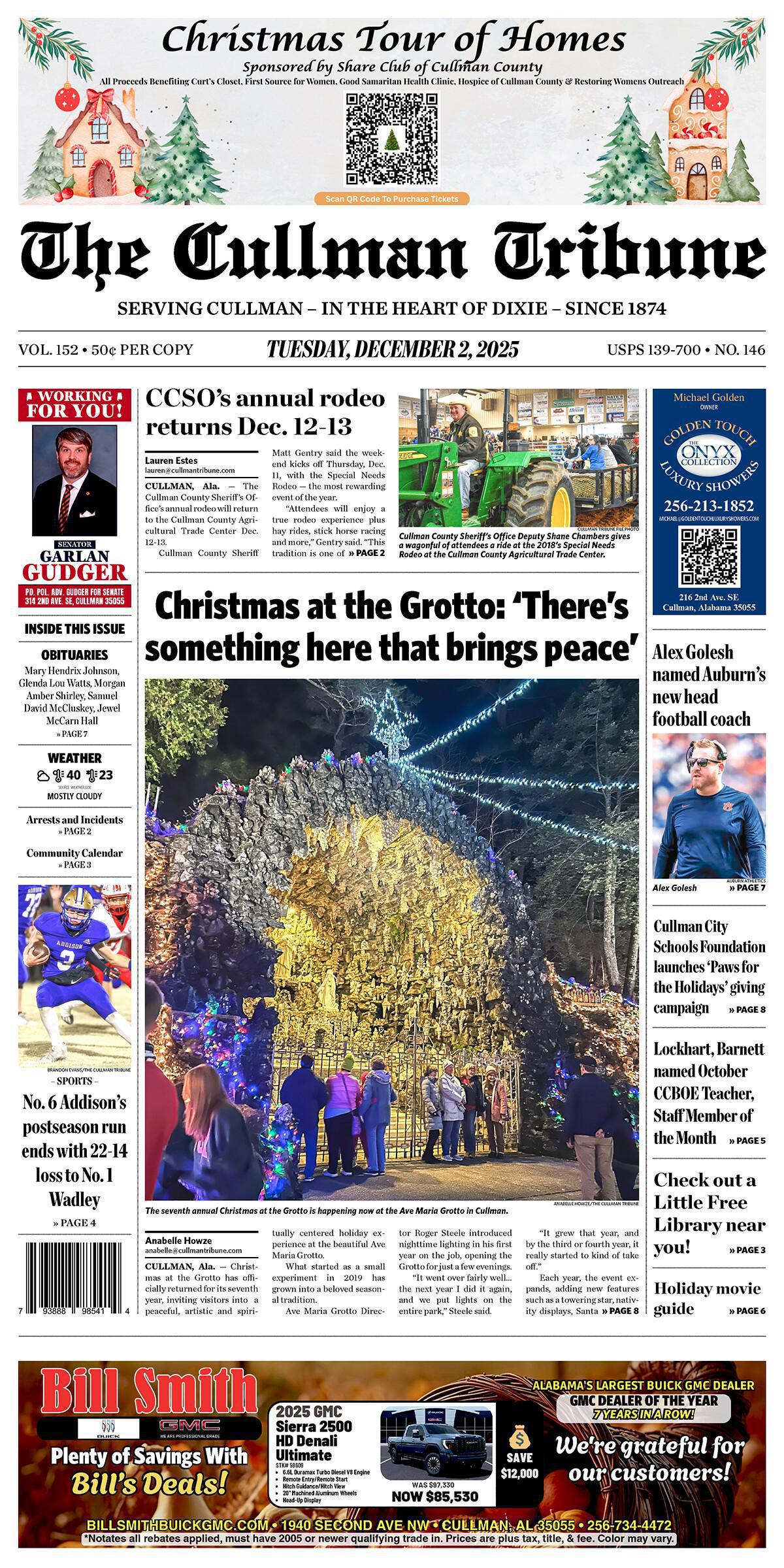 Good Morning Cullman! The 12-02-2025 edition of the Cullman Tribune is now ready to view.