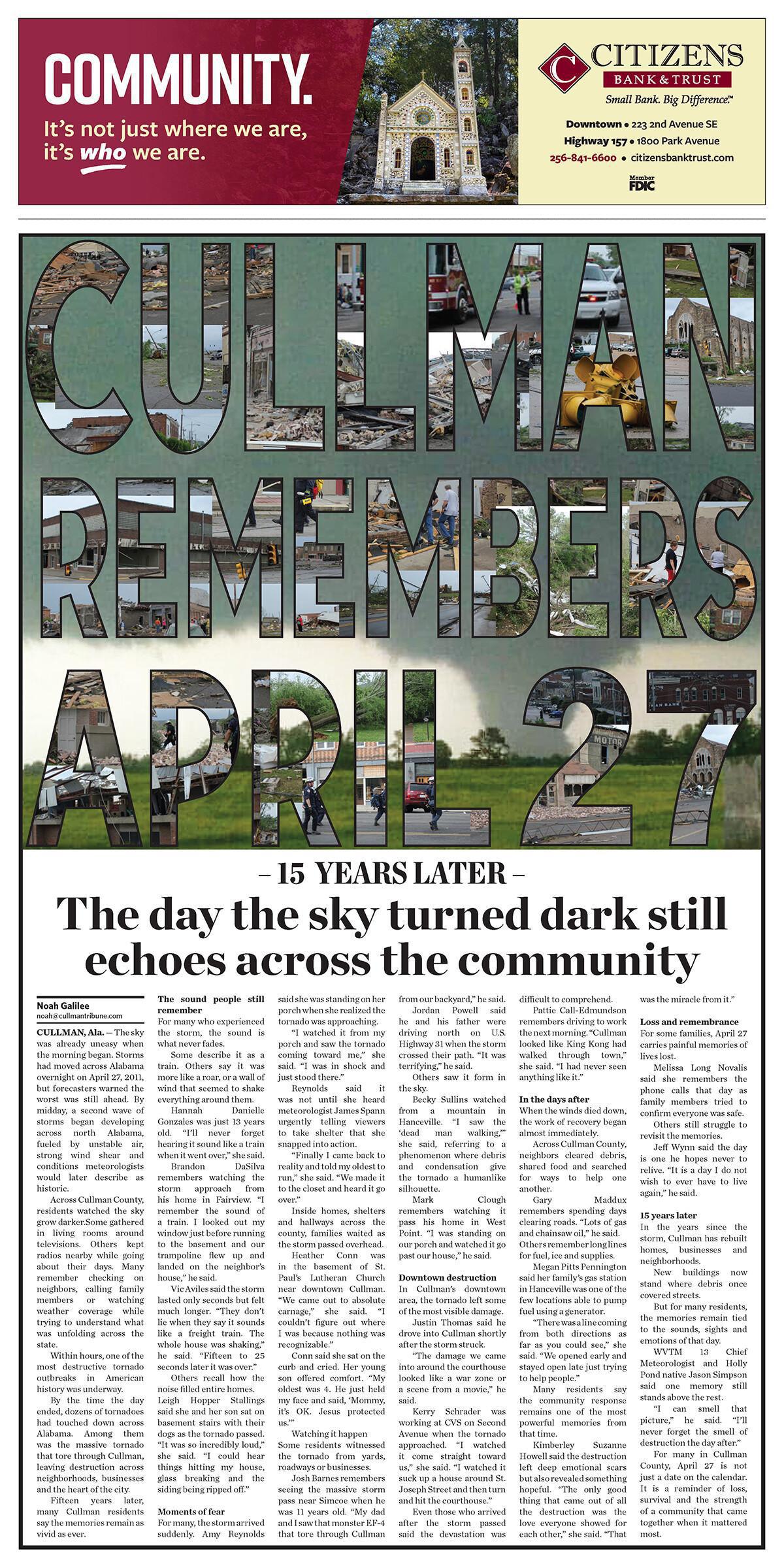 Remembering April 27, 2011 Remembering April 27, 2011