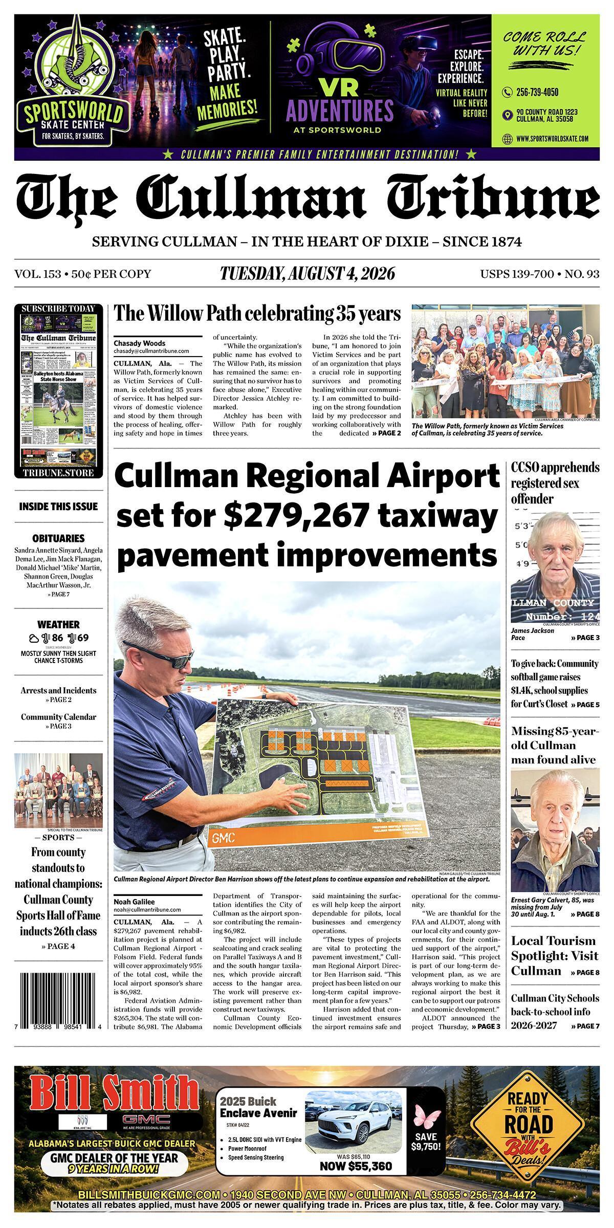 Good Morning Cullman! The 08-04-2026 edition of the Cullman Tribune is now ready to view.