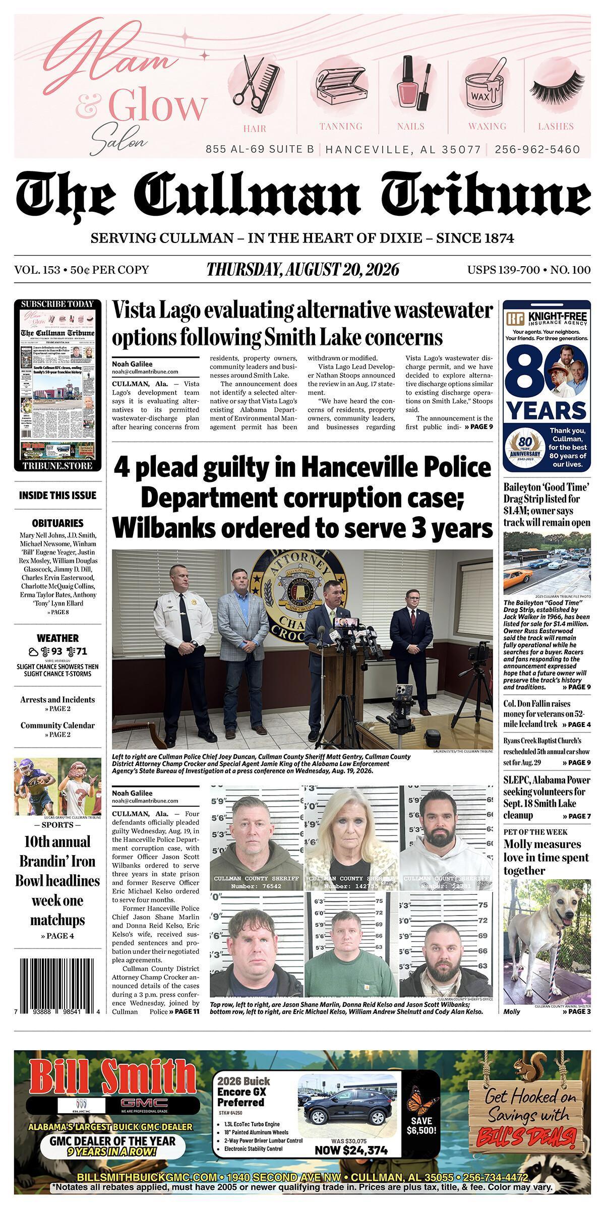 Good Morning Cullman! The 08-20-2026 edition of the Cullman Tribune is now ready to view.
