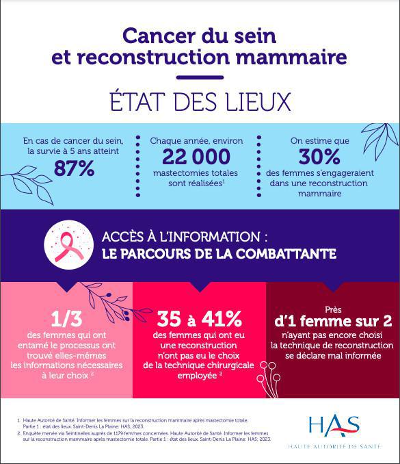 Reconstruction mammaire : la HAS et l’INCa présentent une plateforme d’aide à la décision partagée