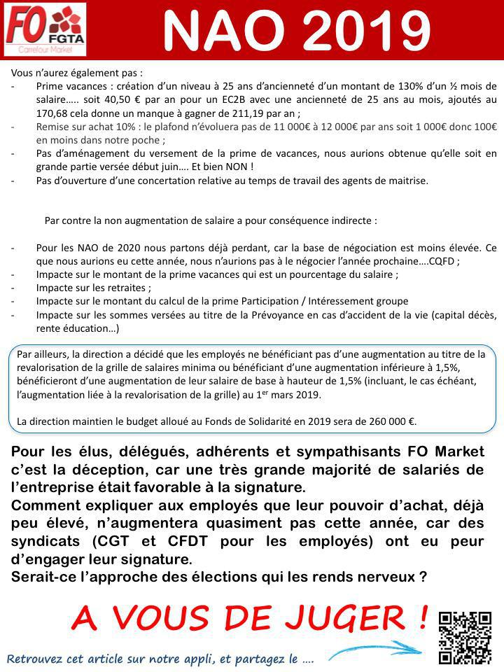 Les salaires des employés et ouvriers en hausse en 2019 : où se situe Carrefour Market (CSF) et pourquoi ? 