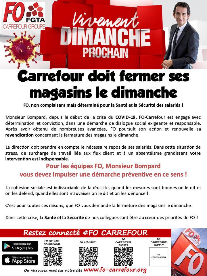Carrefour doit fermer ses magasins le dimanche