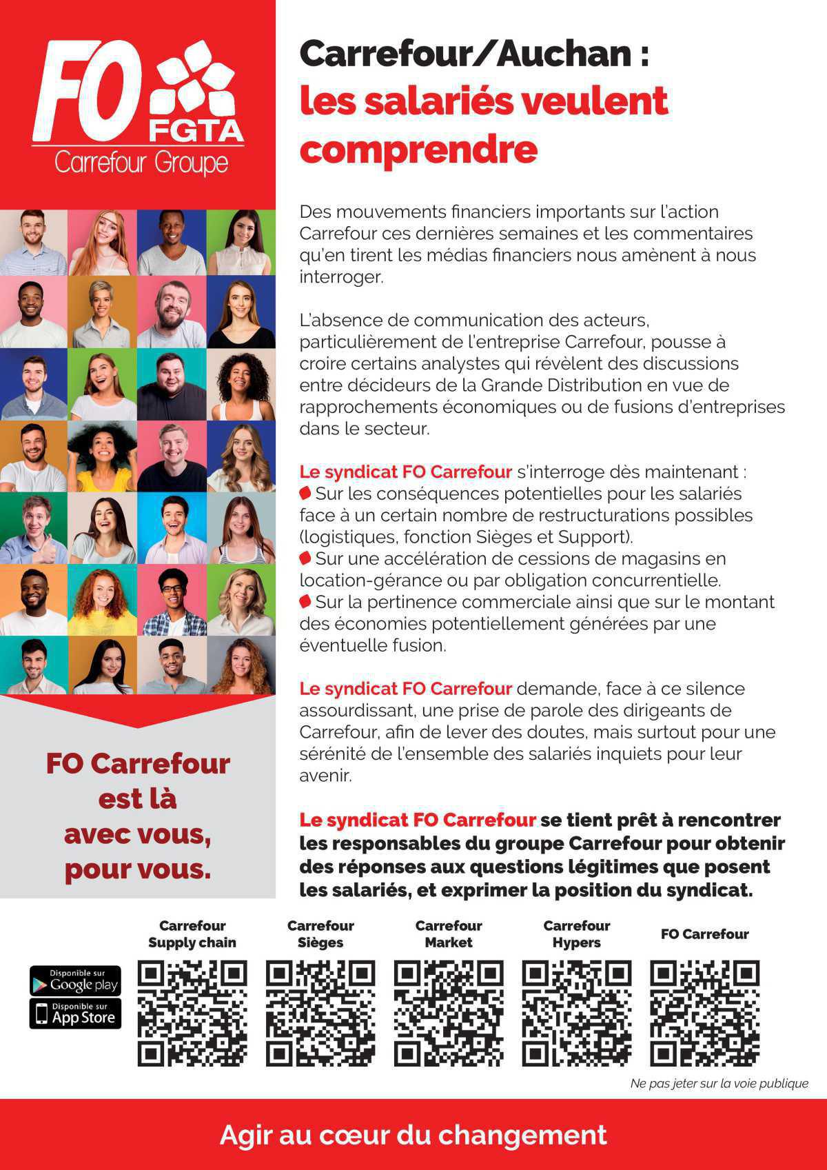 Carrefour / Auchan : les salariés veulent comprendre Carrefour / Auchan : les salariés veulent comprendre