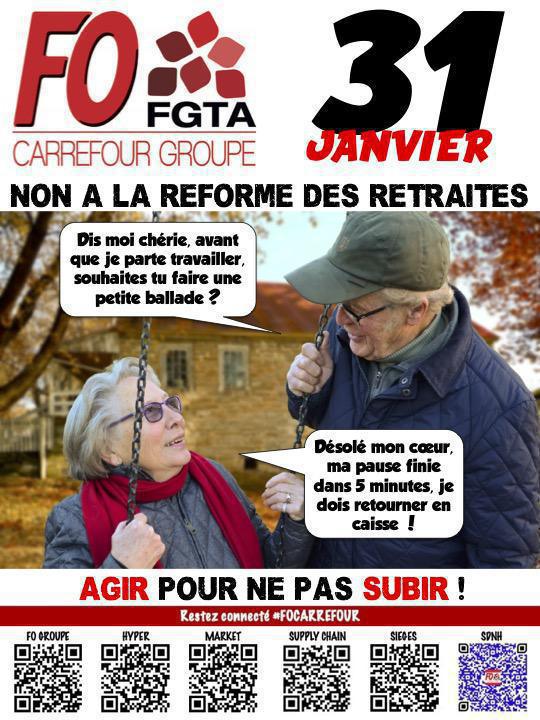 Mobilisation des adhérents FO Market du 31 janvier 2023 Mobilisation des adhérents FO Market du 31 janvier 2023