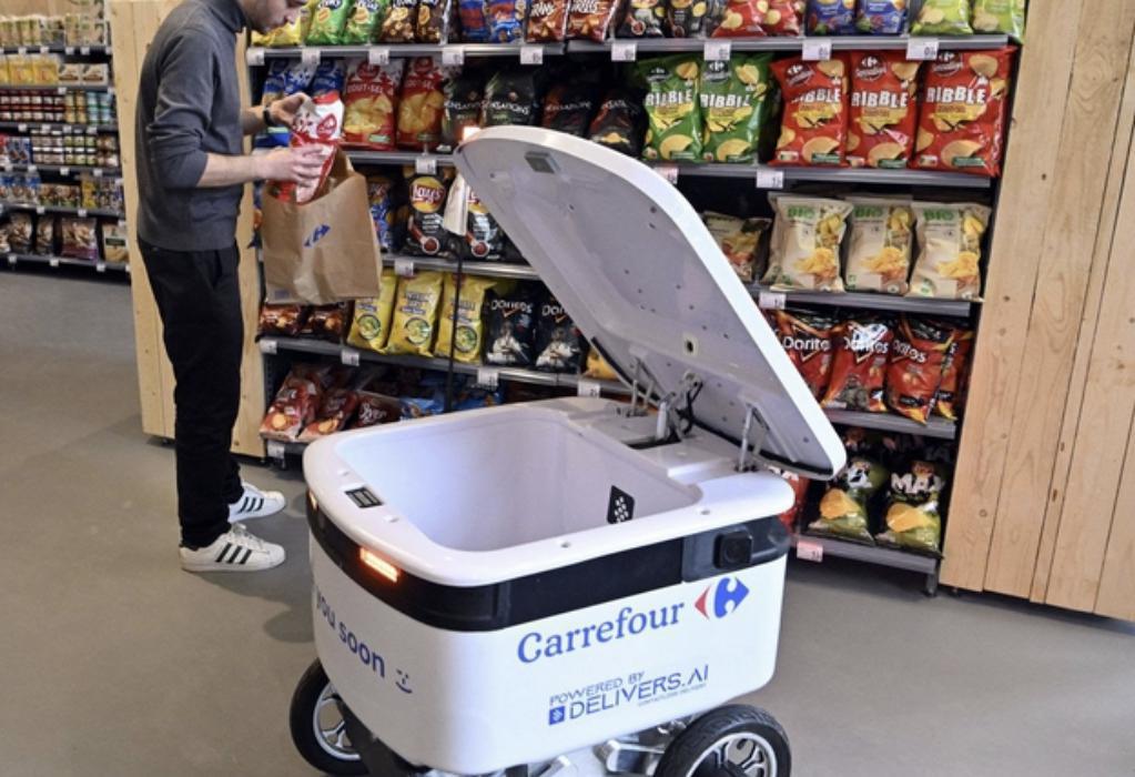 Test par Carrefour Belgique de la livraison par robot Test par Carrefour Belgique de la livraison par robot