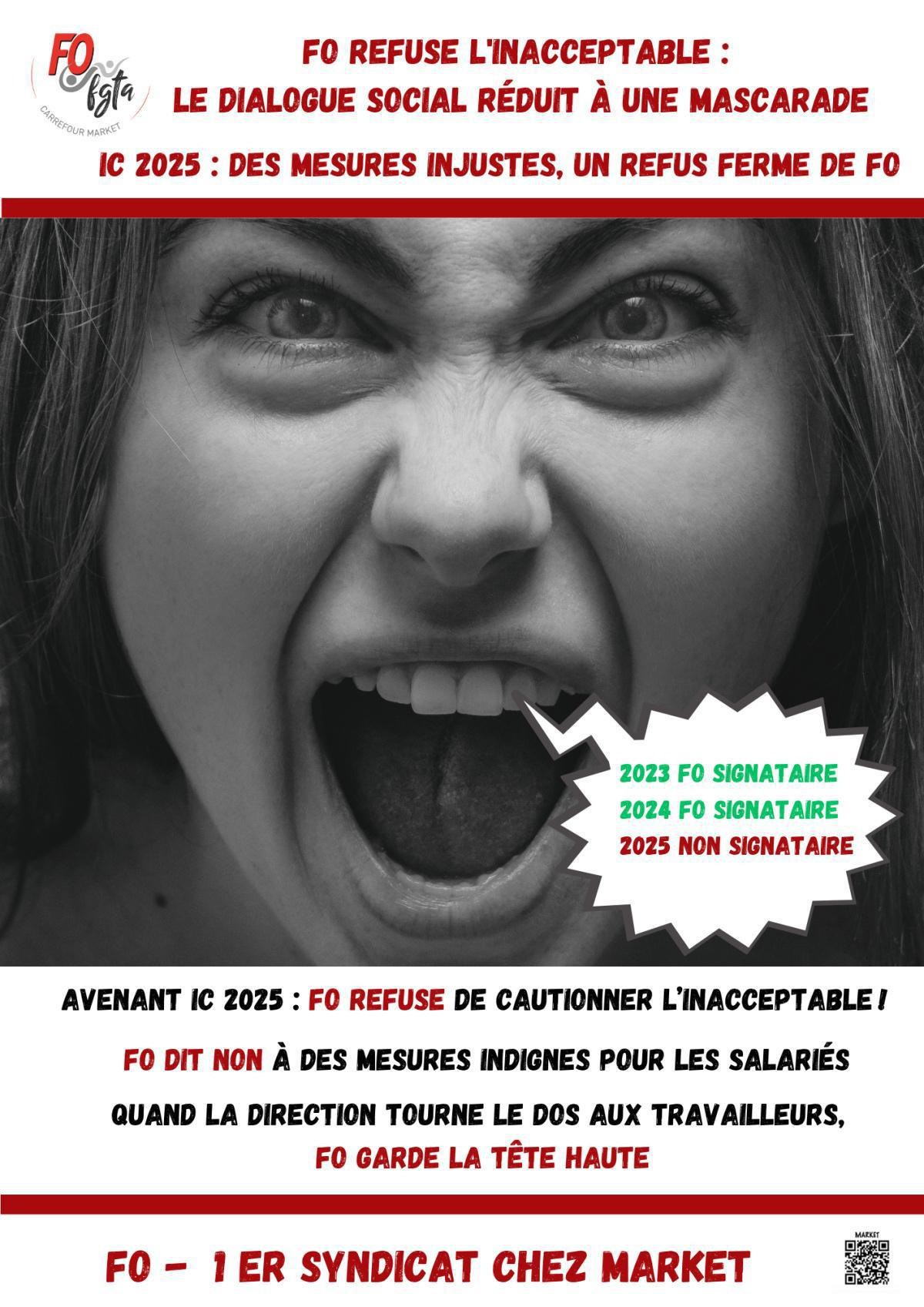 FO Refuse l'inacceptable - FO NON SIGNATAIRE de l'avenant IC