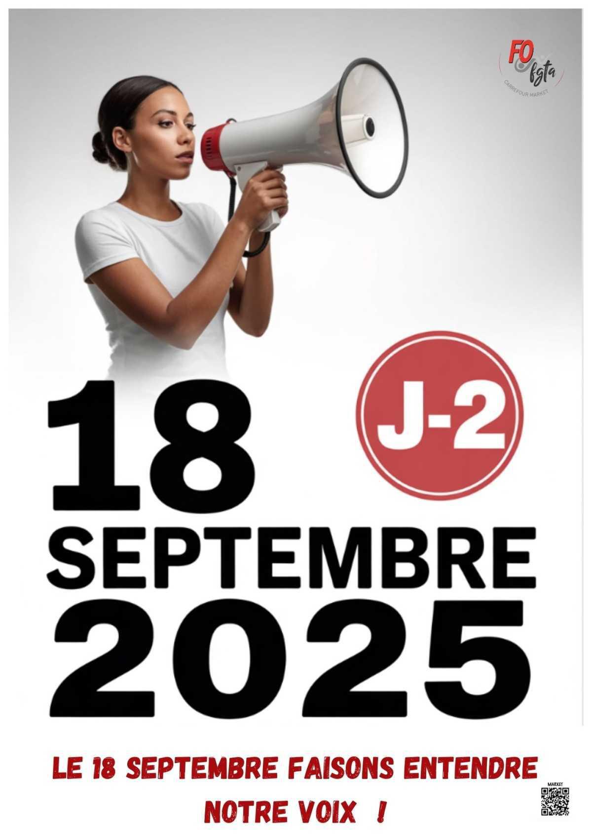 J-2 - 18 septembre - Tous en Grève